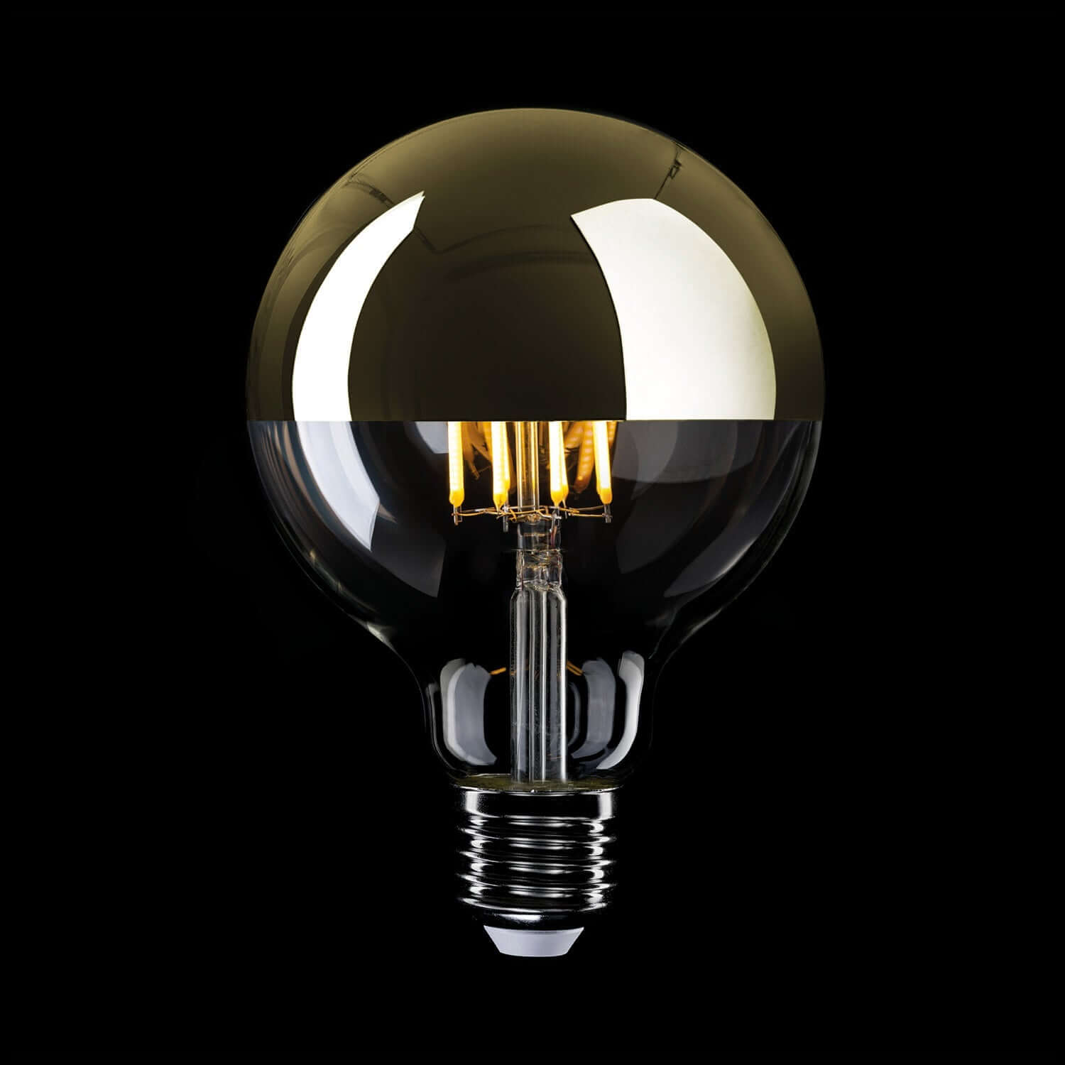 LED-Leuchtmittel Halbkugel Gold Globe G125 7W 650Lm E27 2700K Dimmbarkeit – A15 – Produktansicht 1