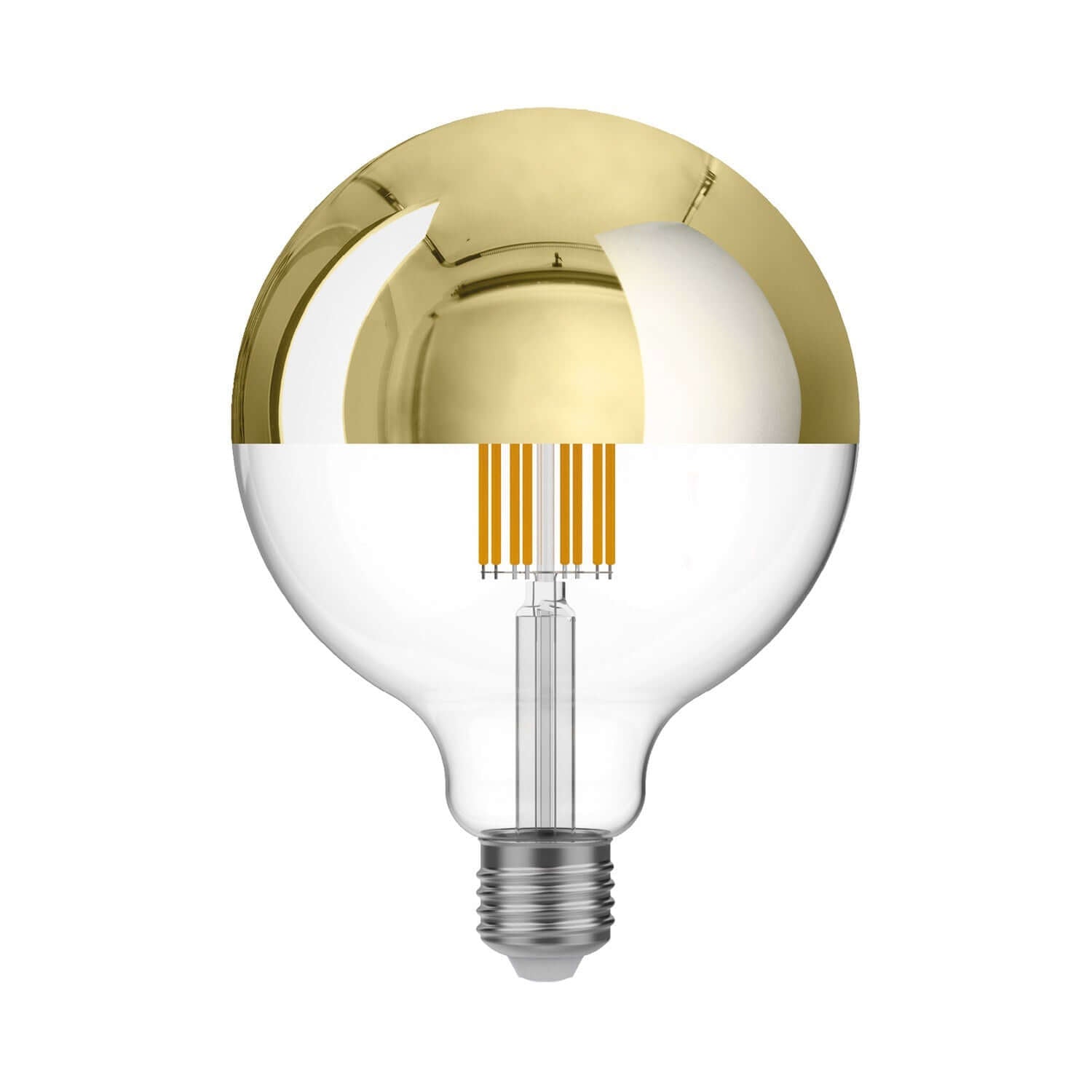 LED-Leuchtmittel Halbkugel Gold Globe G125 7W 650Lm E27 2700K Dimmbarkeit – A15 – Hauptbild