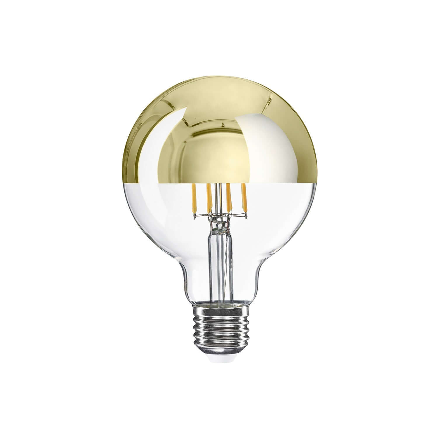 LED-Lampe Halbkugel Gold Globe G95 7W 650Lm E27 2700K dimmbar – A14 – Hauptbild