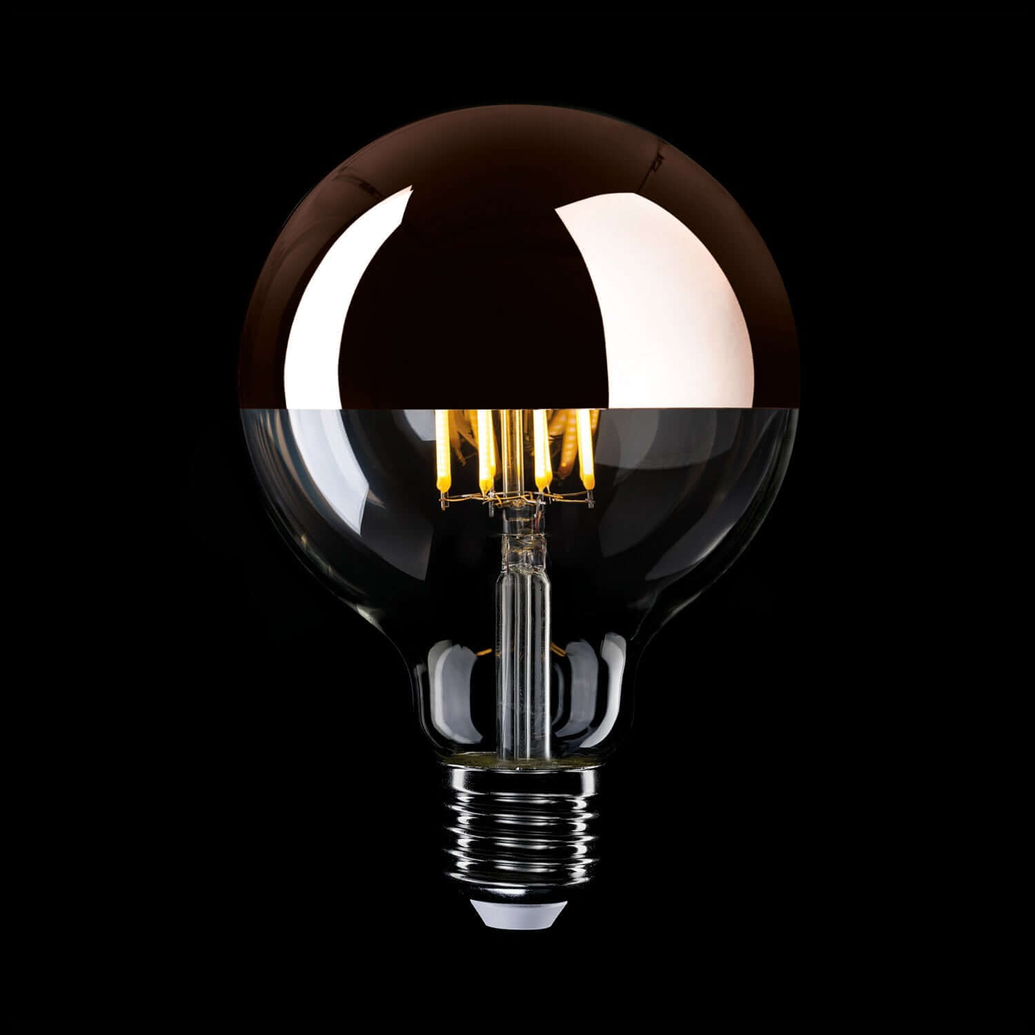 LED-Lampe Halbkugel Kupfer Globe G125 7W 650Lm E27 2700K dimmbar – A25 – Produktansicht 1