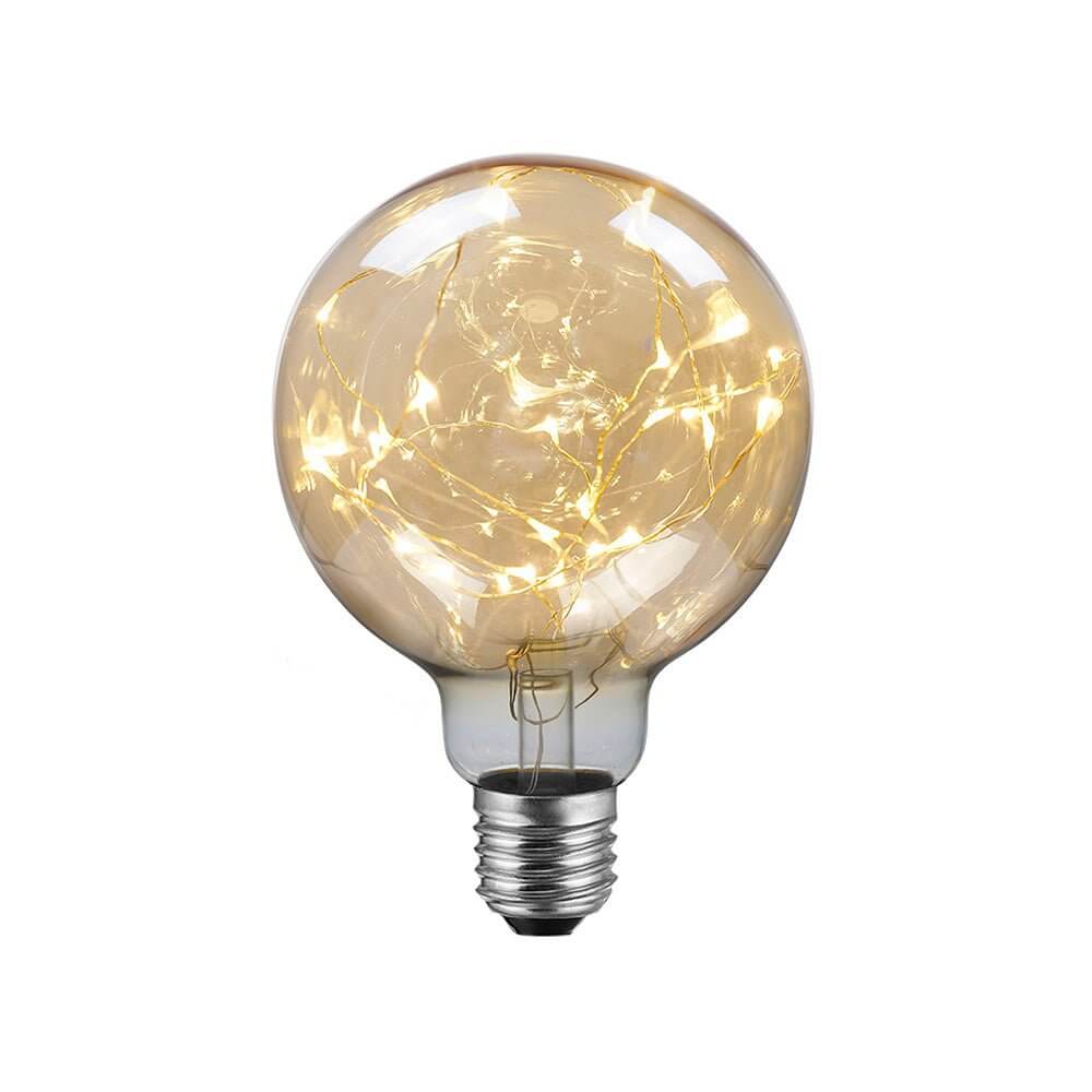 LED-Glühbirne Milleluci Gold Globe G95 2W 40Lm E27 2000K – Produktansicht 1