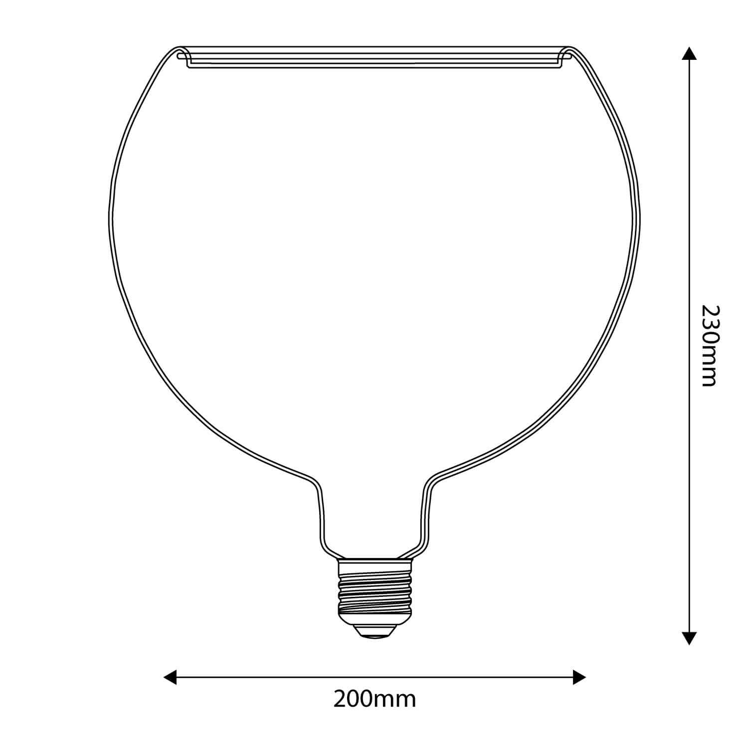 LED-Lampe Smoky Ghost Line CRI 90 G200 6W 300Lm E27 1900K Dimmbarkeit – G16 – Produktansicht 3