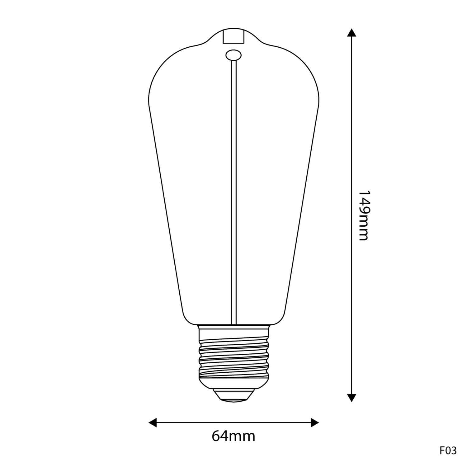 LED-Lampe Smoky Magnetic Deco Line Edison ST64 2,2W 60Lm E27 1800K – F03 – Produktansicht 5