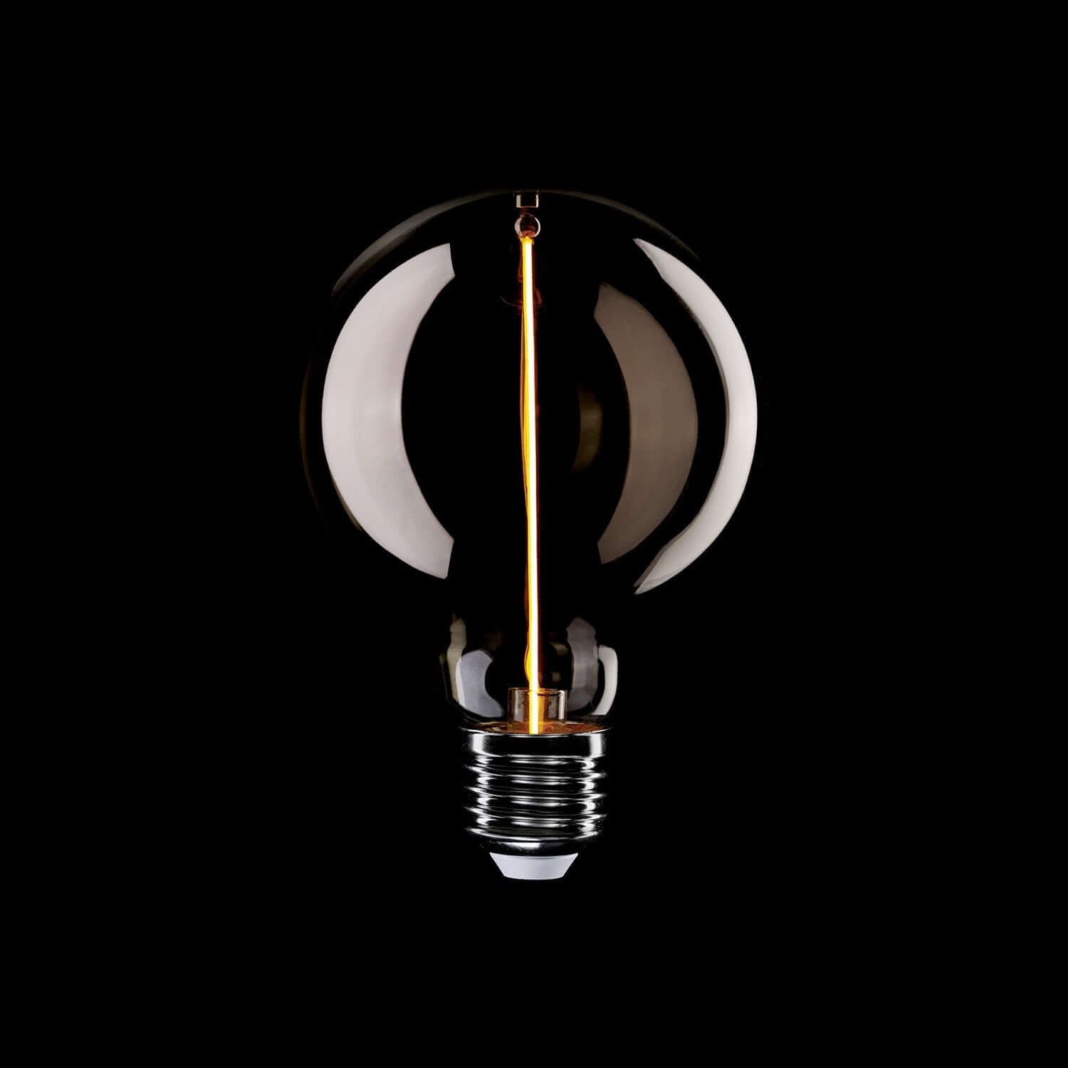 LED-Lampe Smoky Magnetic Deco Line Globe G95 2,2W 60Lm E27 1800K – F04 – Produktansicht 1