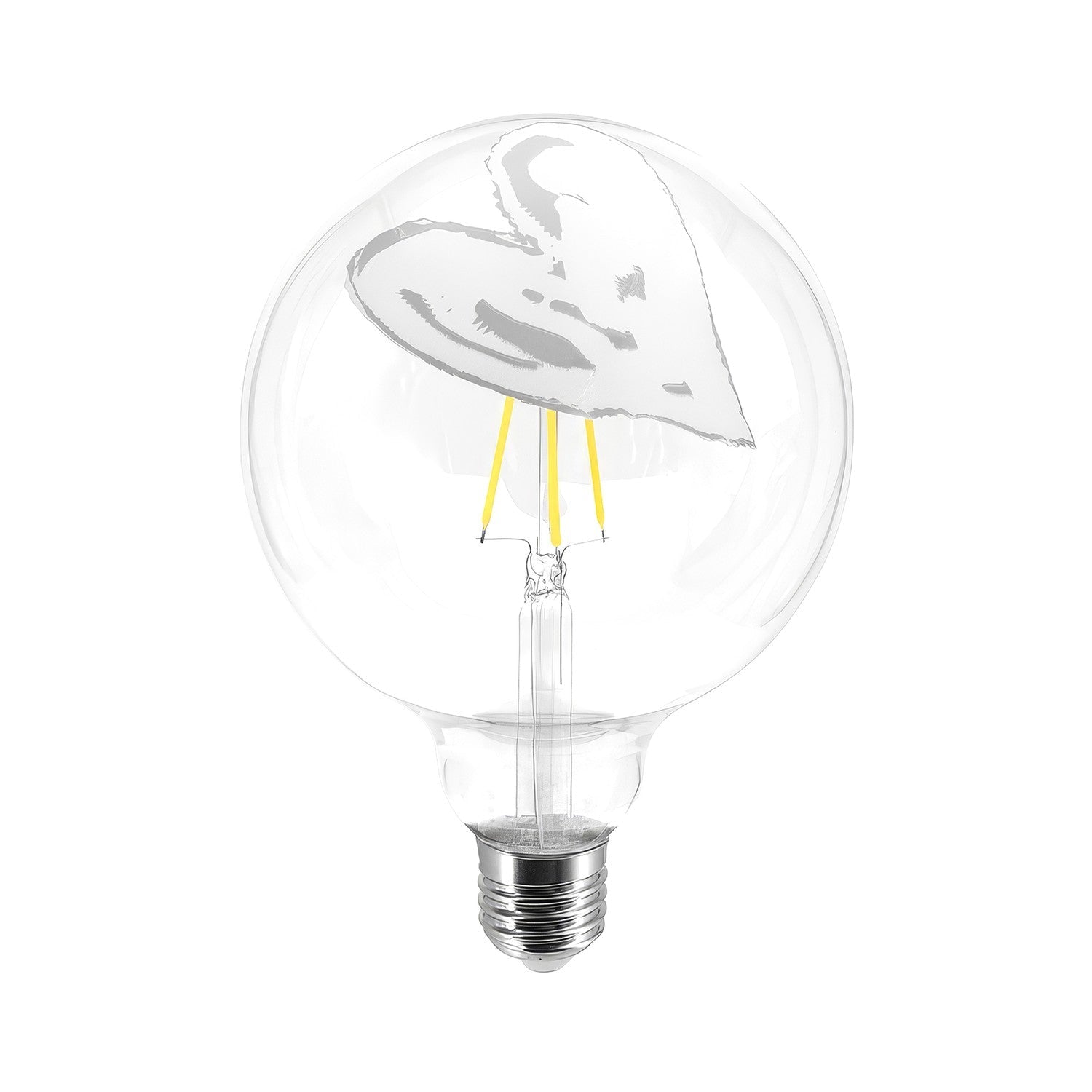 LED-Glühbirne Tattoo Pop Heart G125 4,5W 470Lm E27 2700K dimmbar – Weiß – Hauptbild