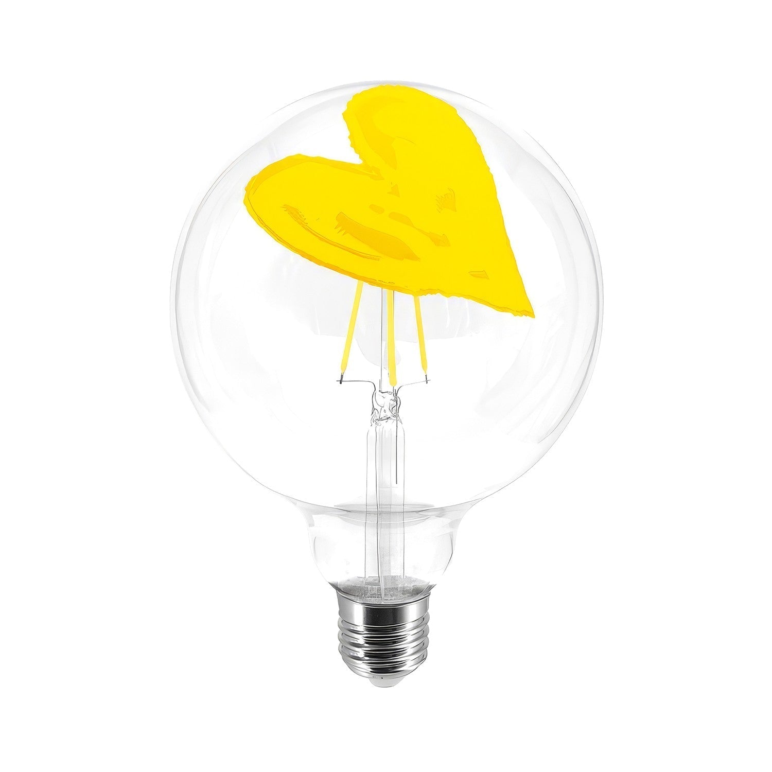 Glühbirne LED Tattoo Pop Heart G125 4,5W 470Lm E27 2700K dimmbar - Gelb – Hauptbild