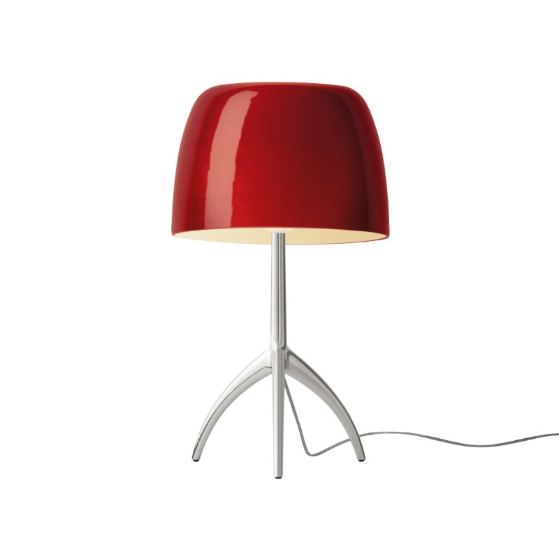 Foscarini Lumiere Tischleuchte – Grande, Aluminium/Kirsche, Dimmer