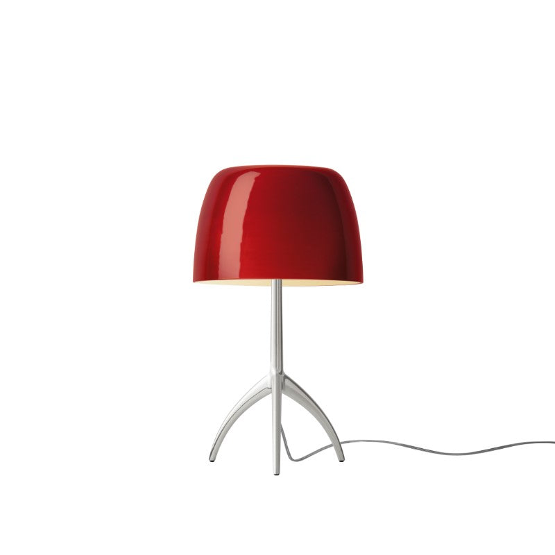 Foscarini Lumiere Tischleuchte – Piccola, Aluminium/Kirsche, Standard