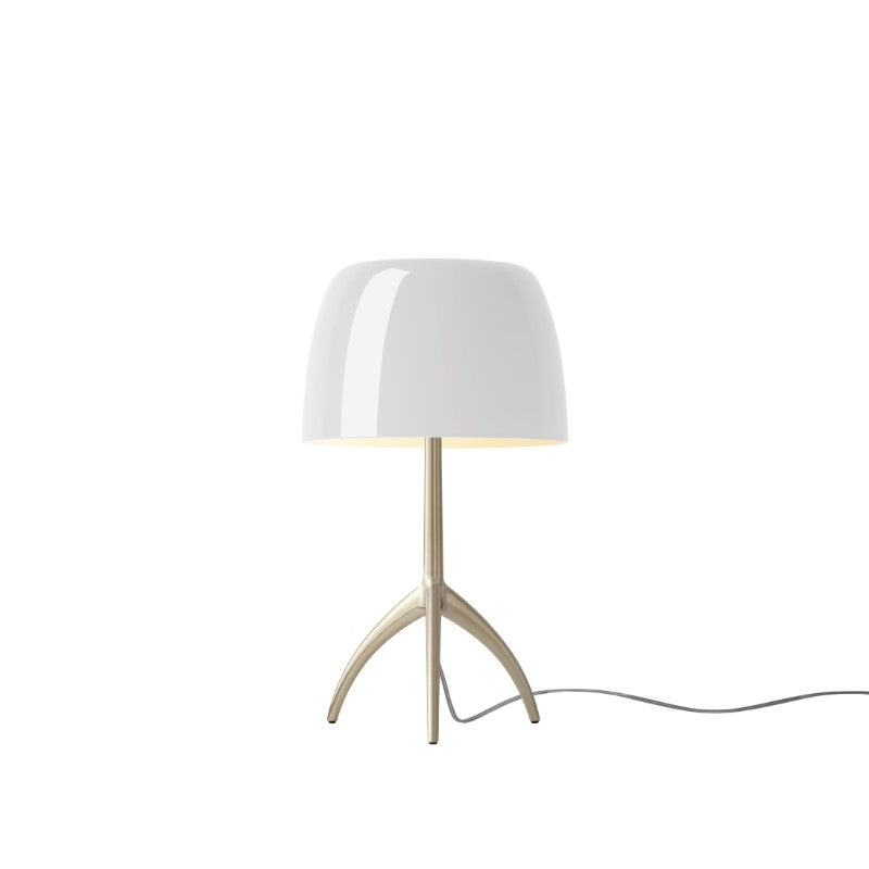 Foscarini Lumiere Tischleuchte – Piccola, Champagner/Weiß, Standard