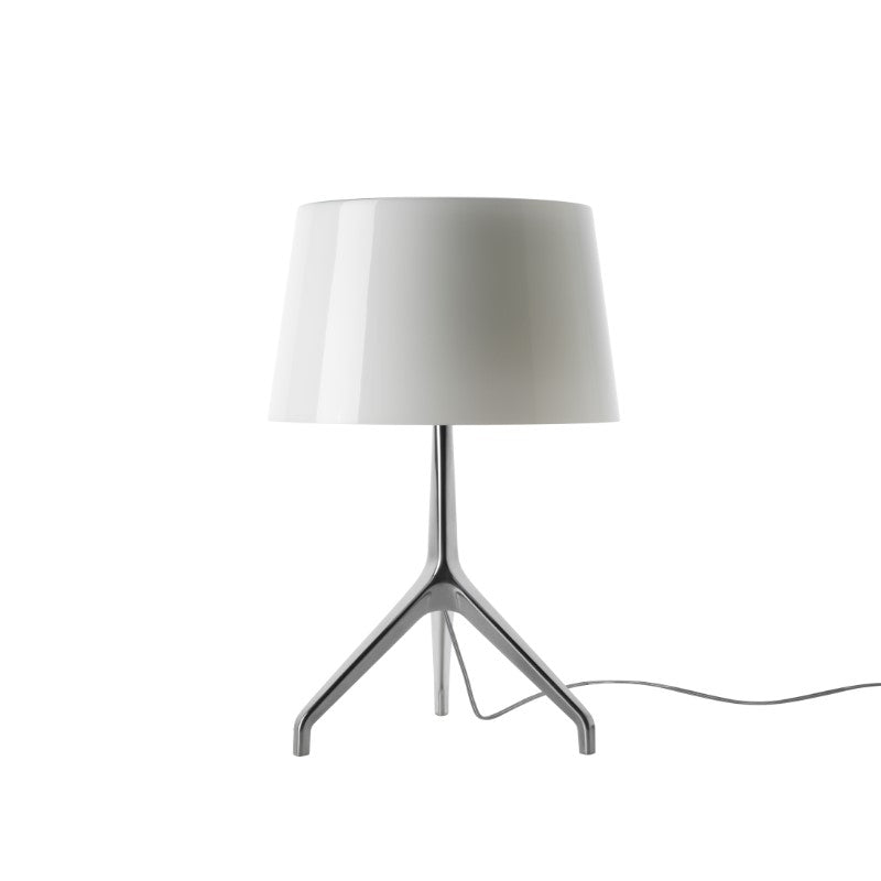 Foscarini Lumiere XX Tischleuchte – XXS, Aluminium/Weiß