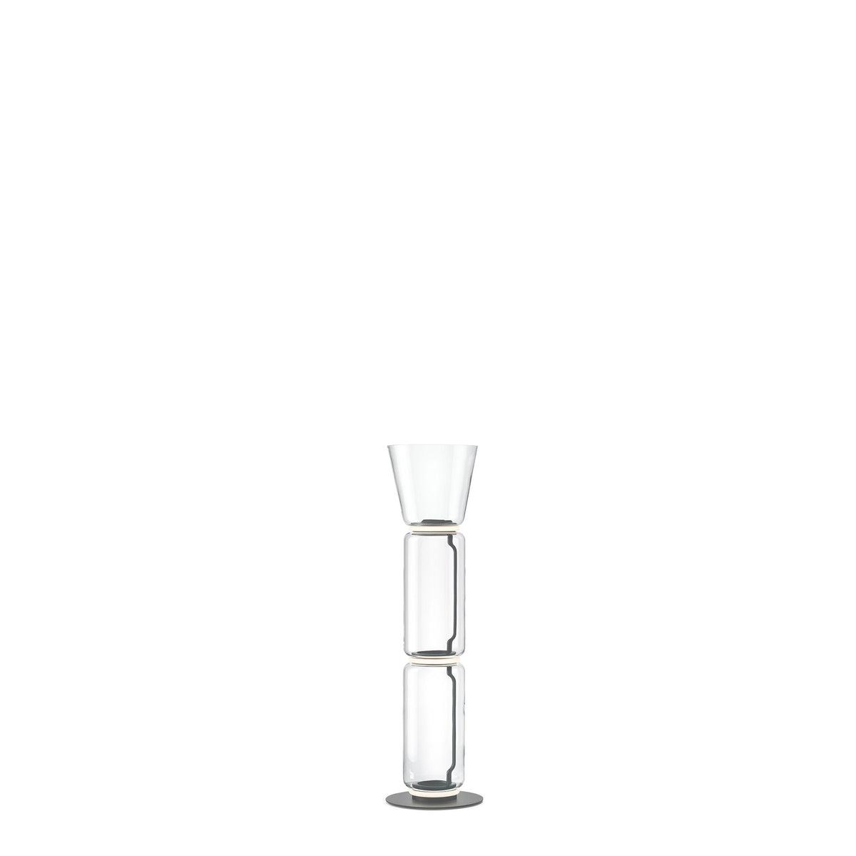 Flos Noctambule Floor 2 High Cylinder Cone Small Base Stehleuchte – Black
