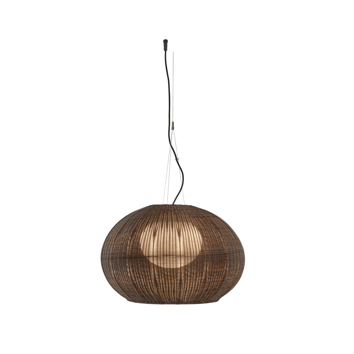 Bover Garota S/02 Außen-Pendelleuchte für Outrack 24V – Graphitbraun, Schirm Braun, 2400 K