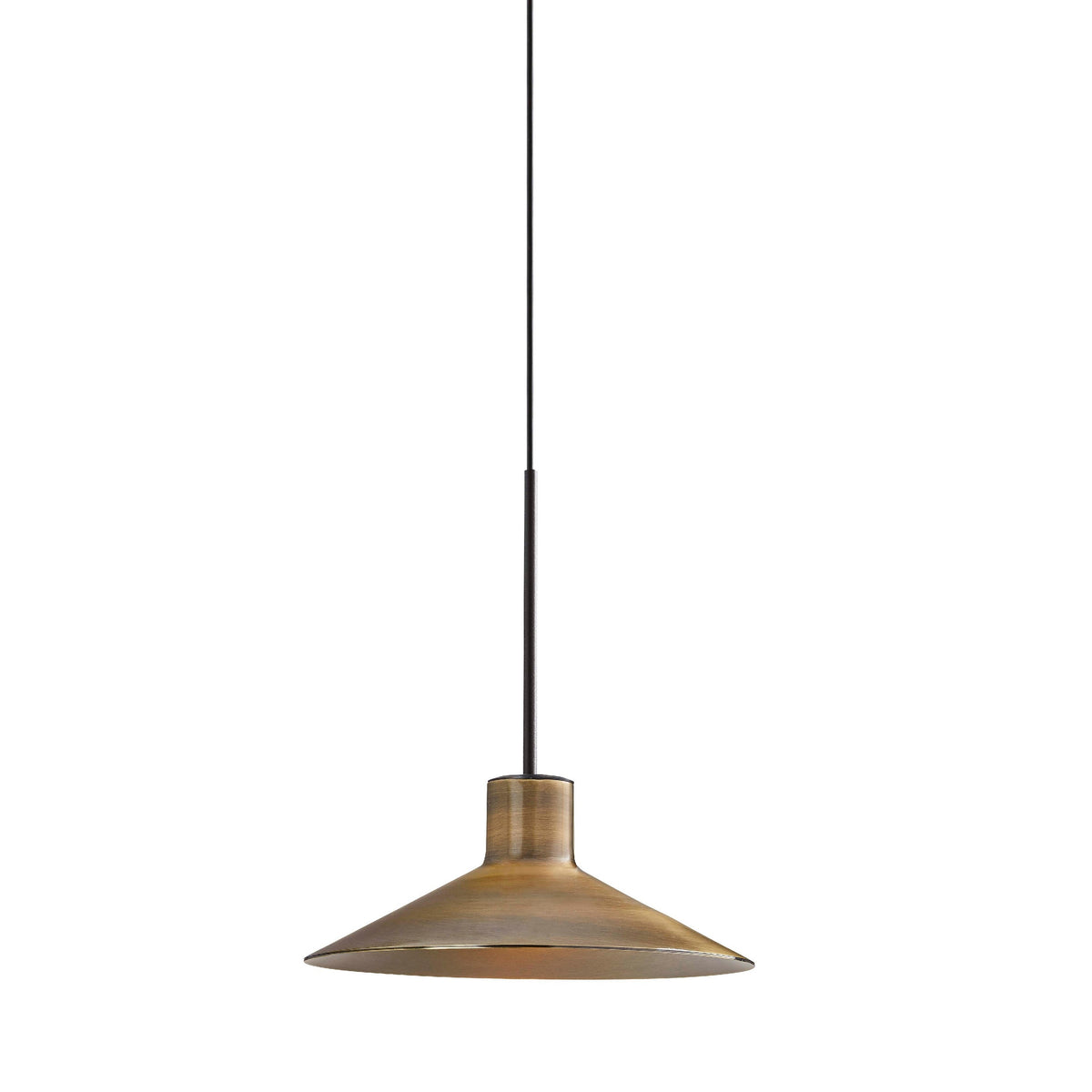 Bover Platet S/20 Pendelleuchte – Ebenholzschwarz-Messing antik, dimmbar (Triac)