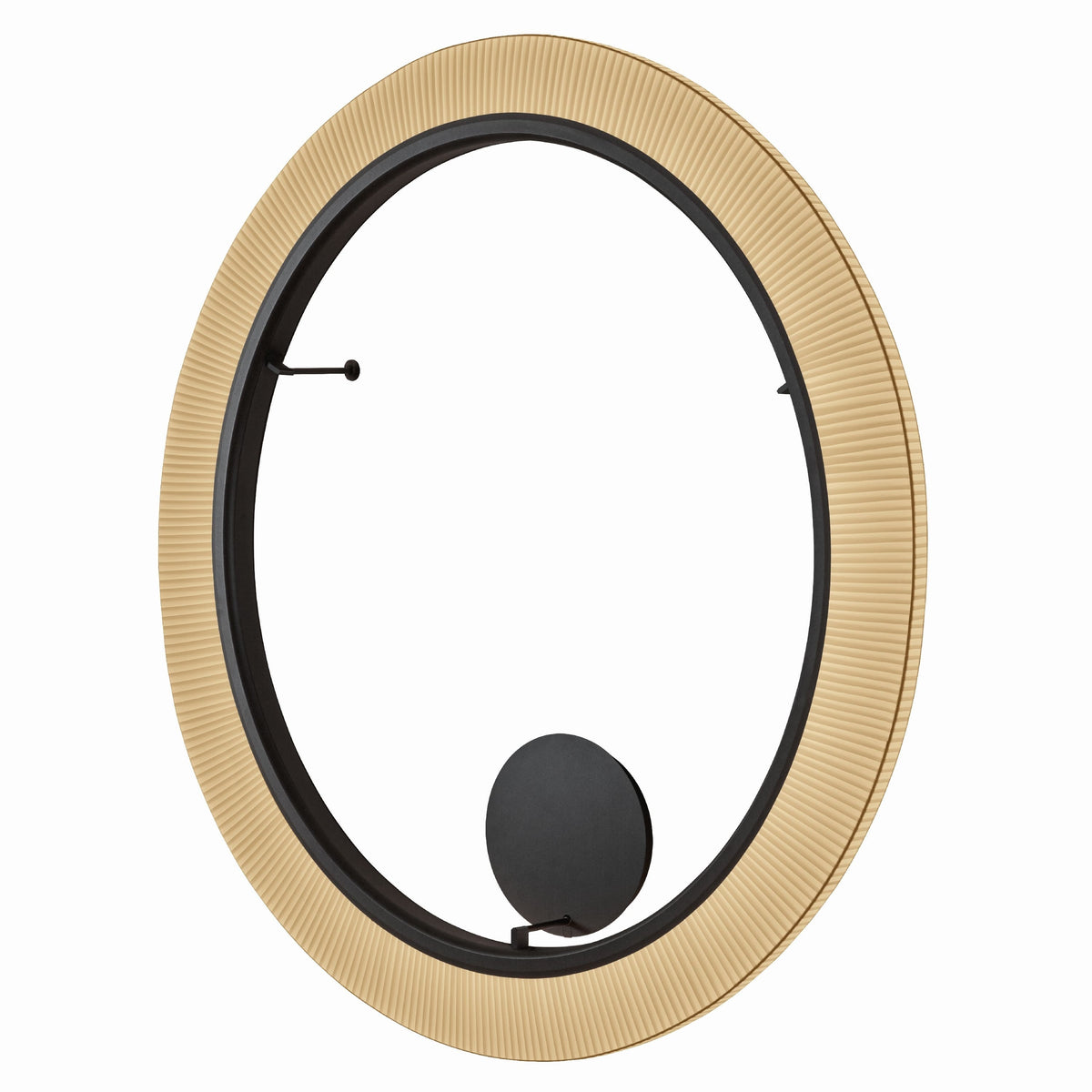 Bover Roda PF/150 Decken- und Wandleuchte – Braun, Schirm Band transluzent Creme, dimmbar (DALI)