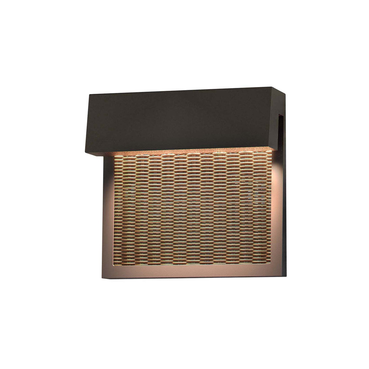 Bover Sisal A/01 Außen-Wandleuchte – Braun Front Hellbeige Fiber