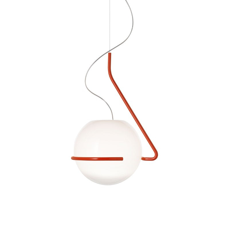 Foscarini Tonda Pendelleuchte – Standard, Orange/Weiß