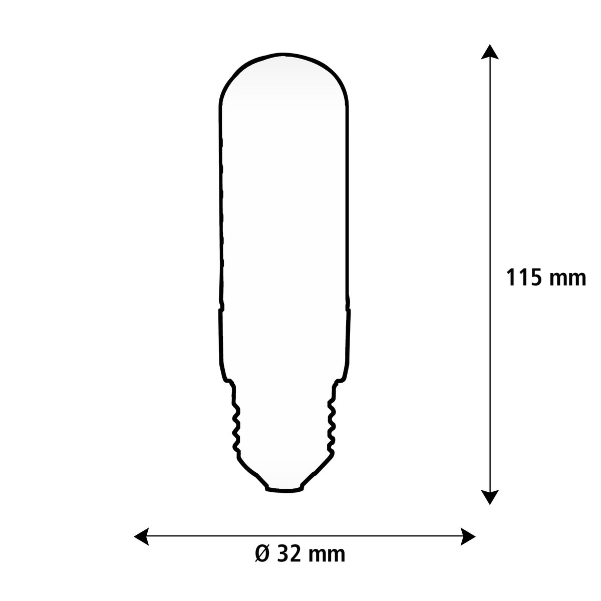 SEGULA LED Tube High Power klar – E27, 6,7 W, 2.700 K, dimmbar – Produktansicht 2