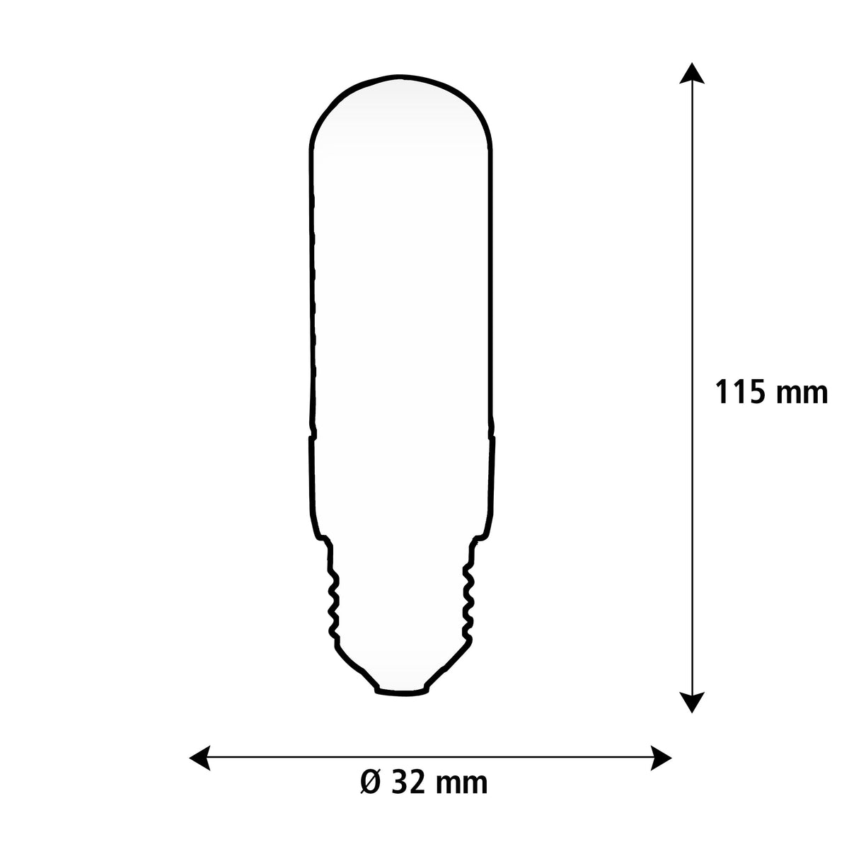 SEGULA LED Tube High Power – E27, 6,7 W, 2.700 K, dimmbar