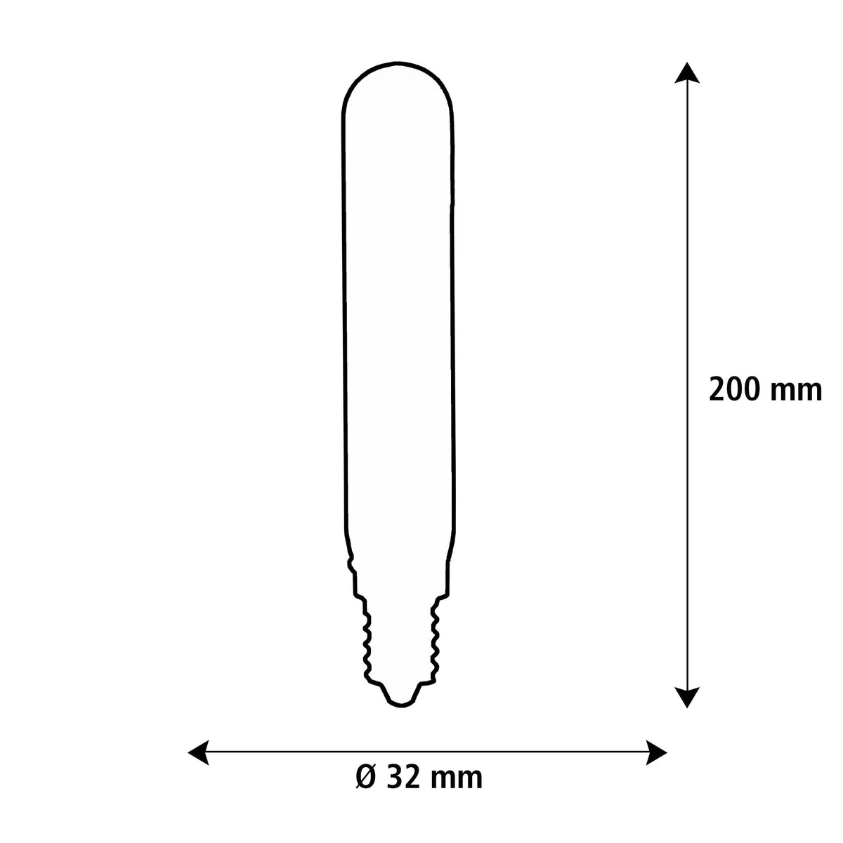 SEGULA LED Tube Elegant klar – E27, 5 W, 2.200 K, dimmbar – Produktansicht 2