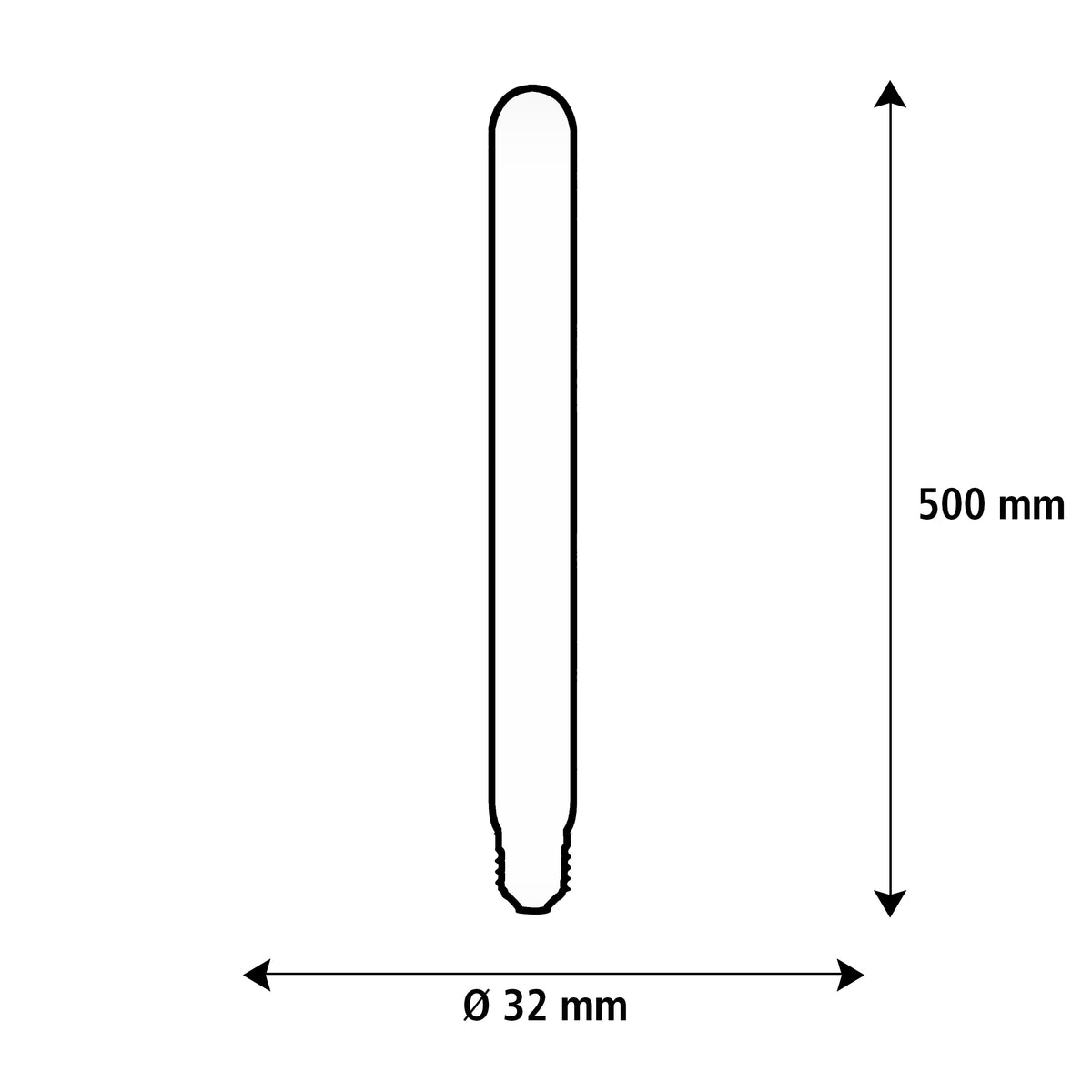 SEGULA LED Soft Tube T500 rippled klar – E27, 5 W, 2.200 K, dimmbar – Produktansicht 5