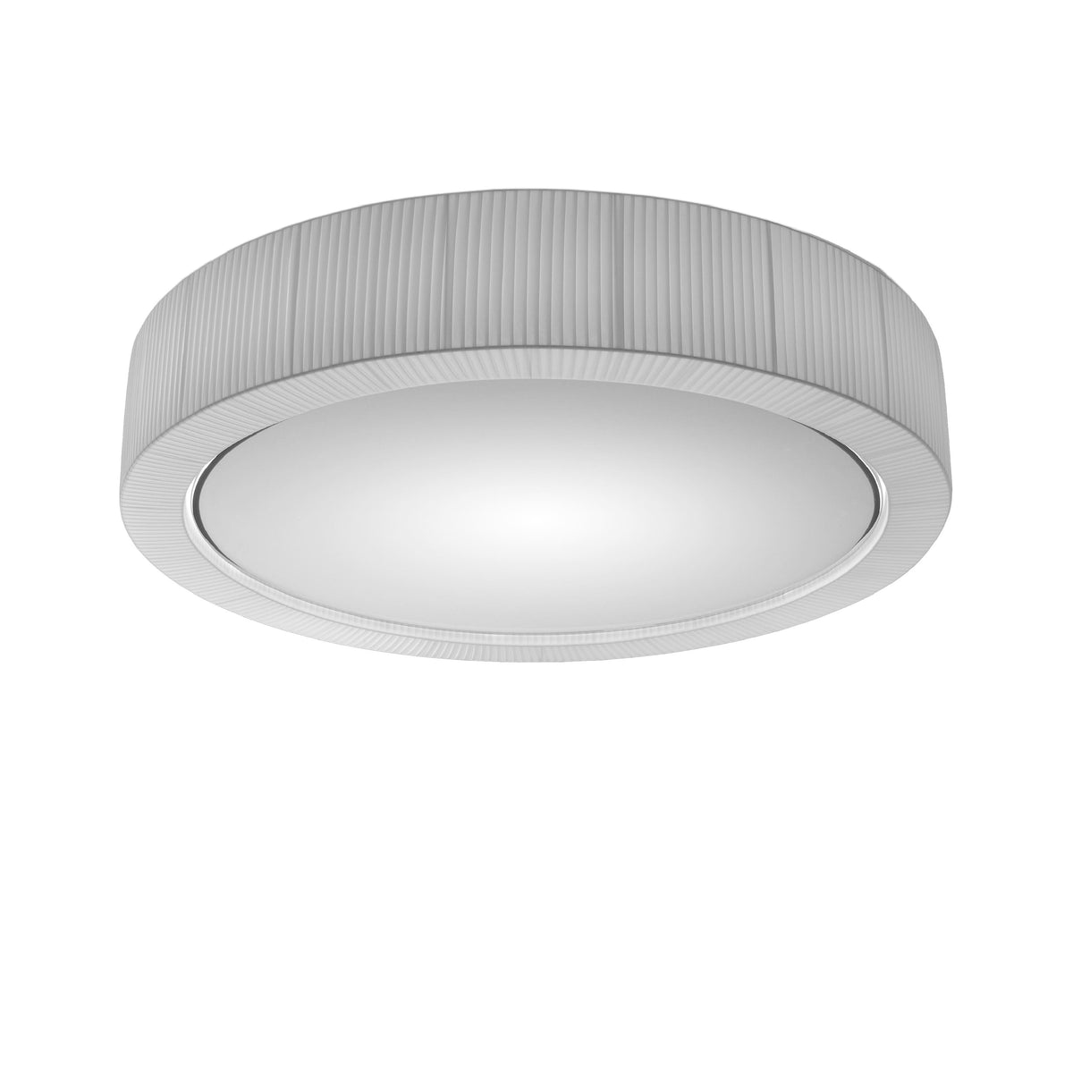 Bover Urban PF/120 Deckenleuchte – Silber matt, Schirm Band transluzent Weiß, dimmbar (0/1-10V)