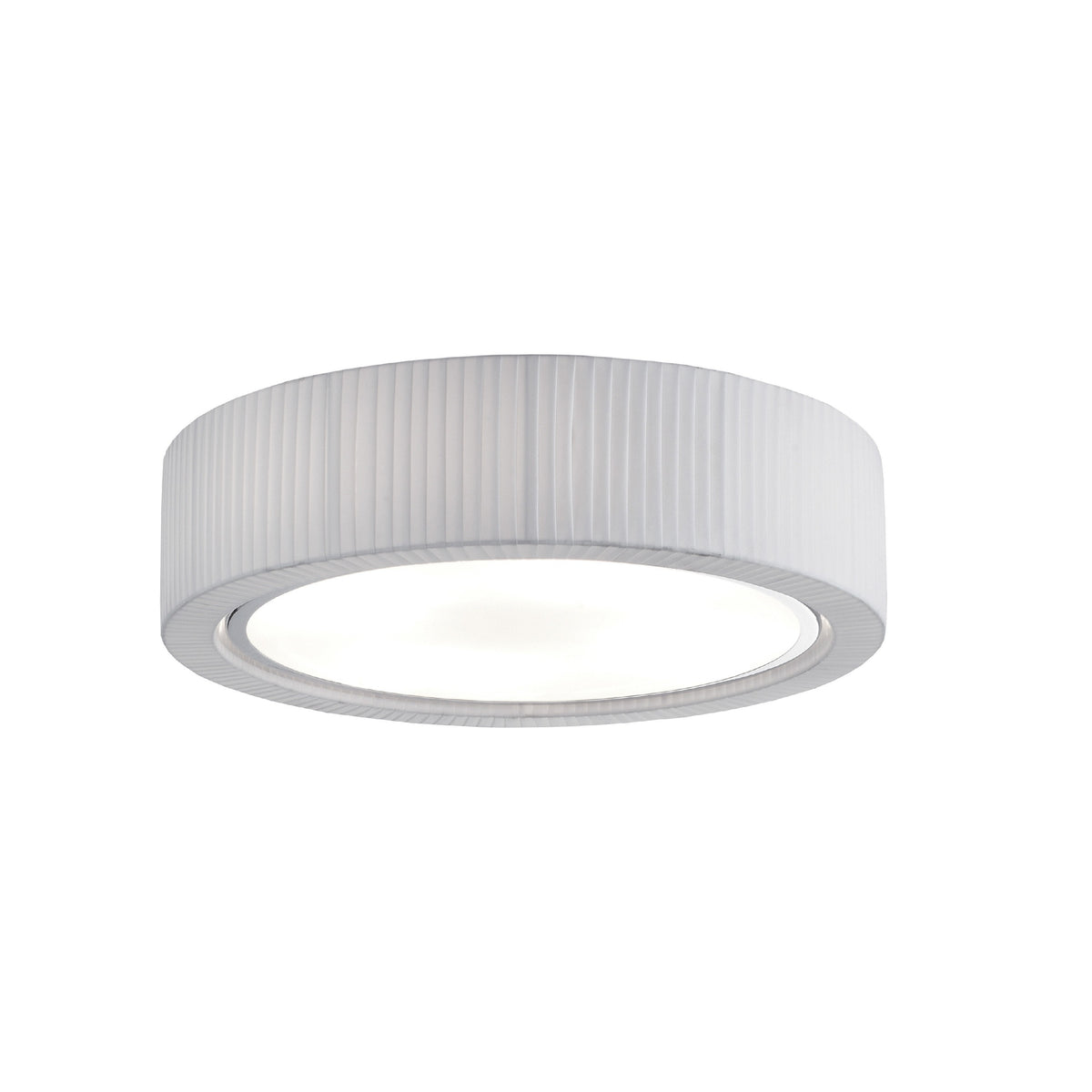Bover Urban PF/60 Deckenleuchte – Silber matt, Schirm Band transluzent Weiß, dimmbar (Triac)