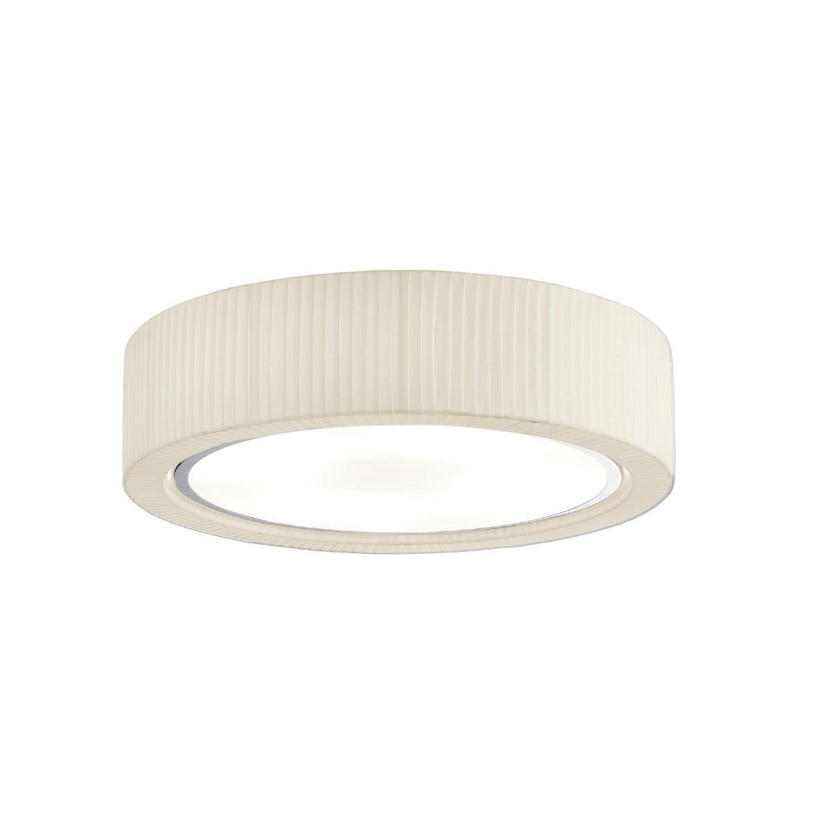 Bover Urban PF/60 Deckenleuchte – Silber matt, Schirm Band transluzent Creme, dimmbar (Triac)