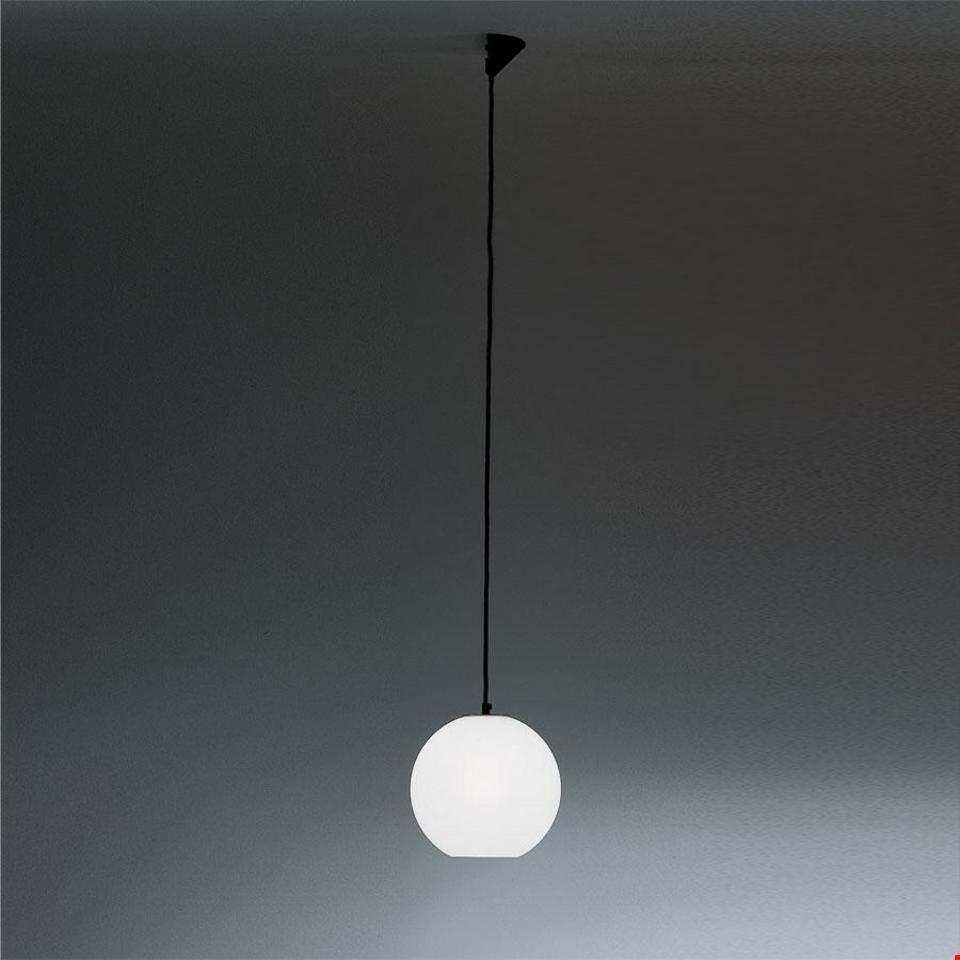 Artemide Aggregato Pendelleuchte – Pendel Kugel Methacrylat Ø400 – Opalweiß