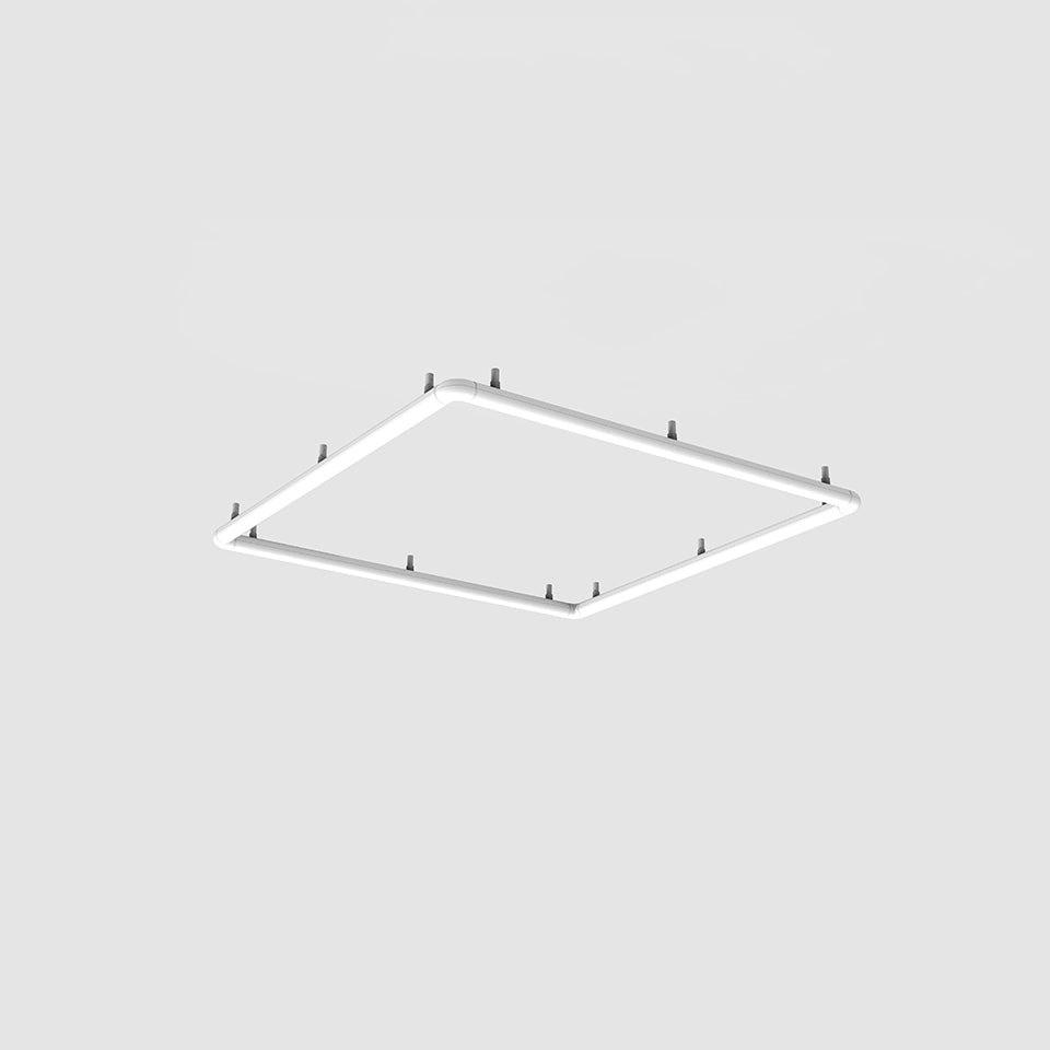 Artemide Alphabet of Light Square-Rectangular Pendelleuchte – 120 Wand/Decke Semi-Recessed – Weiß, dimmbar DALI/Push