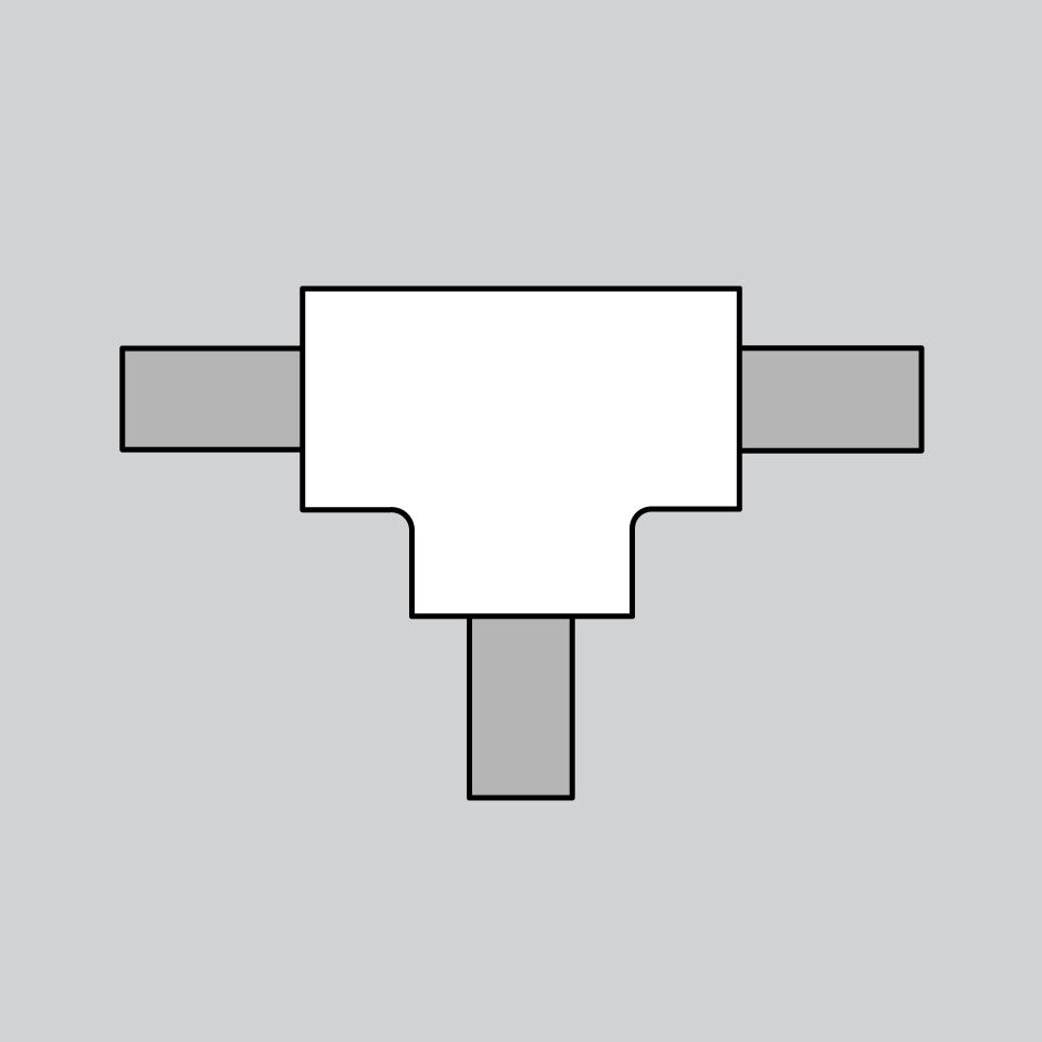 Artemide Alphabet of Light System (ohne Stromzufuhr) Pendelleuchte – Pendel T Joint – Weiß, 3000 K