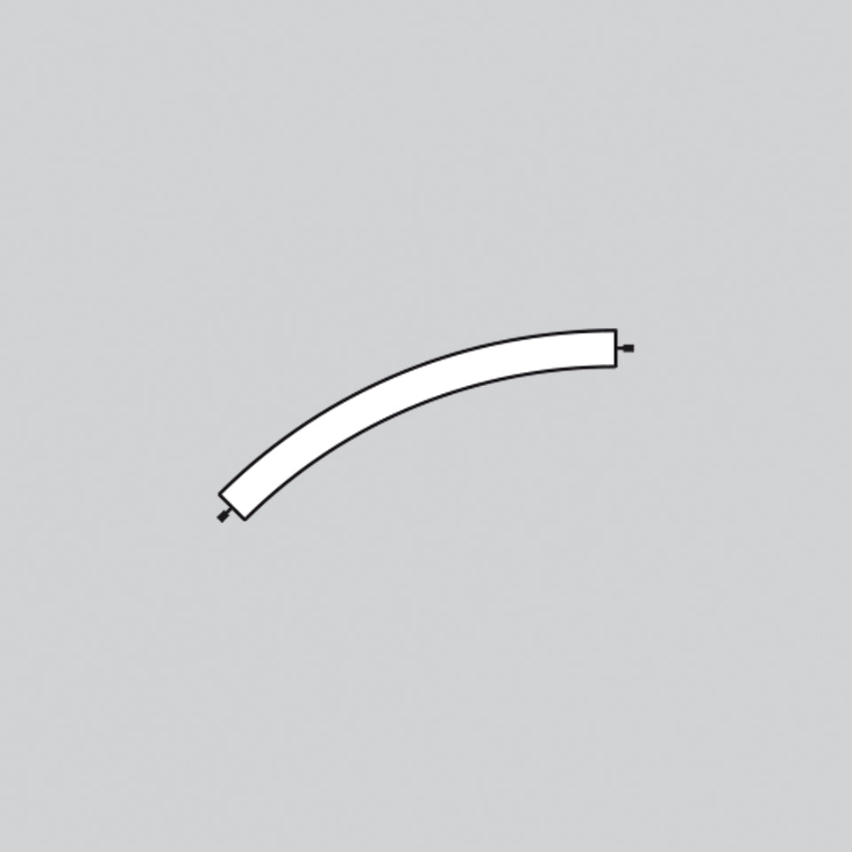 Artemide Alphabet of Light System (mit Stromzufuhr) Pendelleuchte – Pendel gebogen 45° Intermediate – Weiß, 3000 K