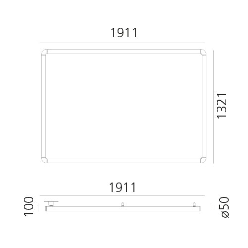 Artemide Alphabet of Light Square-Rectangular Pendelleuchte – Ansicht 3