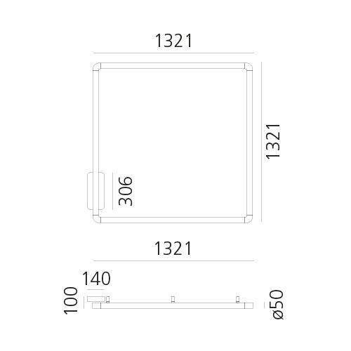 Artemide Alphabet of Light Square-Rectangular Pendelleuchte – Ansicht 5