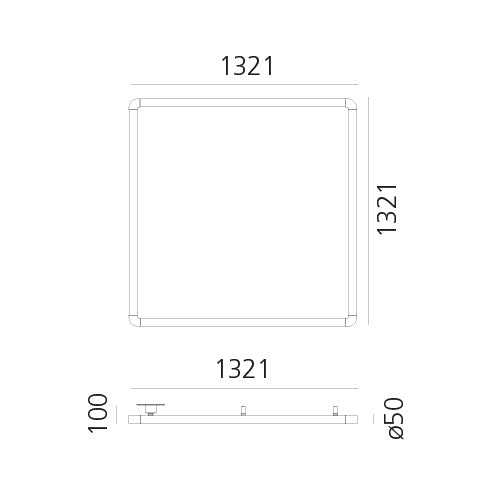 Artemide Alphabet of Light Square-Rectangular Pendelleuchte – Ansicht 6