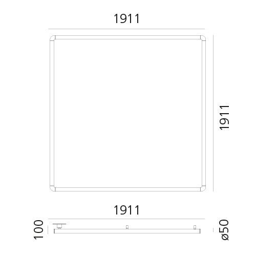 Artemide Alphabet of Light Square-Rectangular Pendelleuchte – Ansicht 9