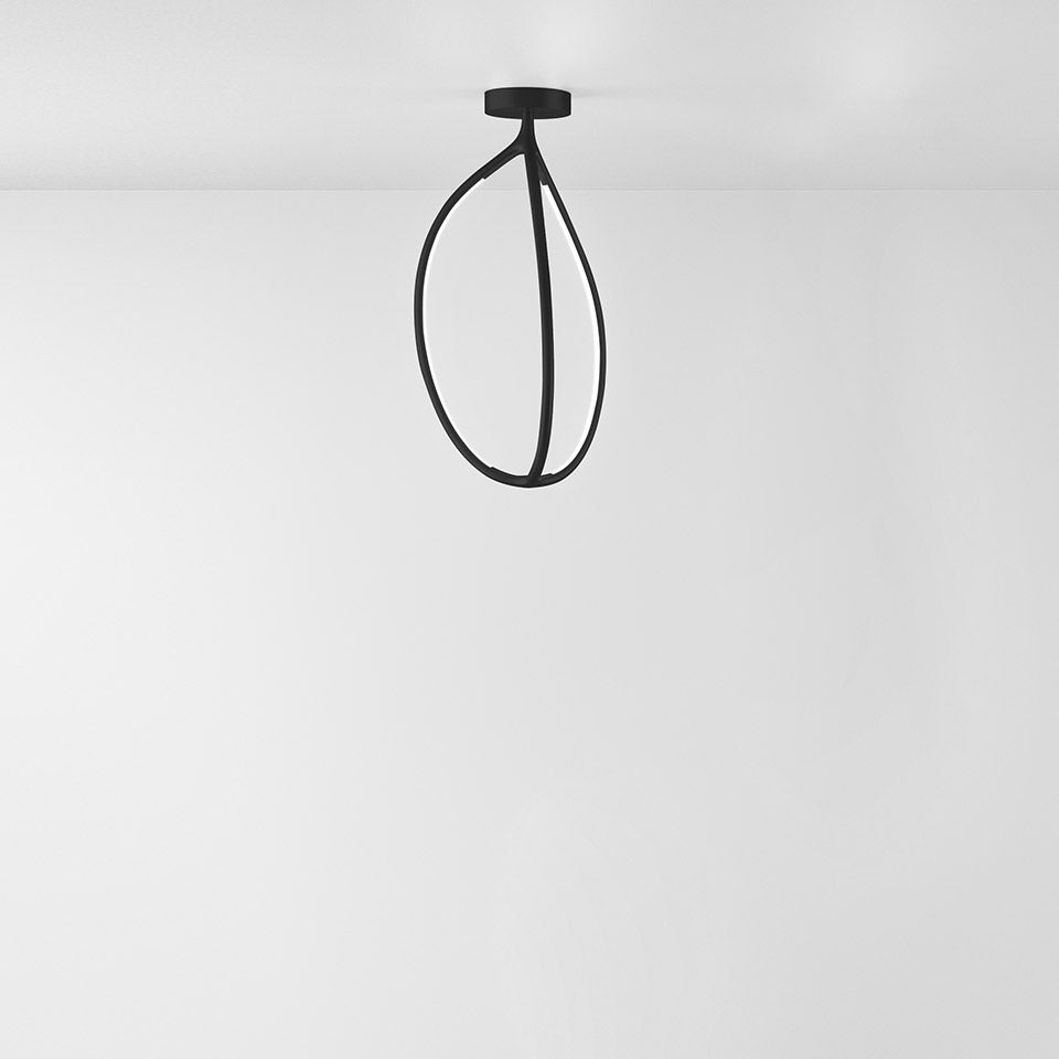 Artemide Arrival Deckenleuchte – Decke 70 – App-steuerbar, Schwarz matt