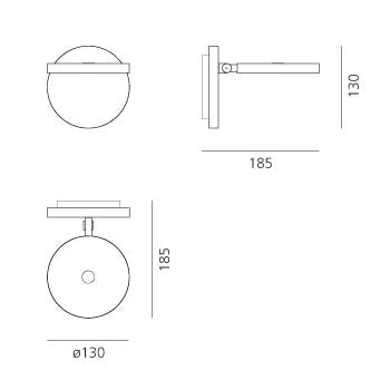Artemide Demetra Faretto Wandleuchte – Ansicht 1
