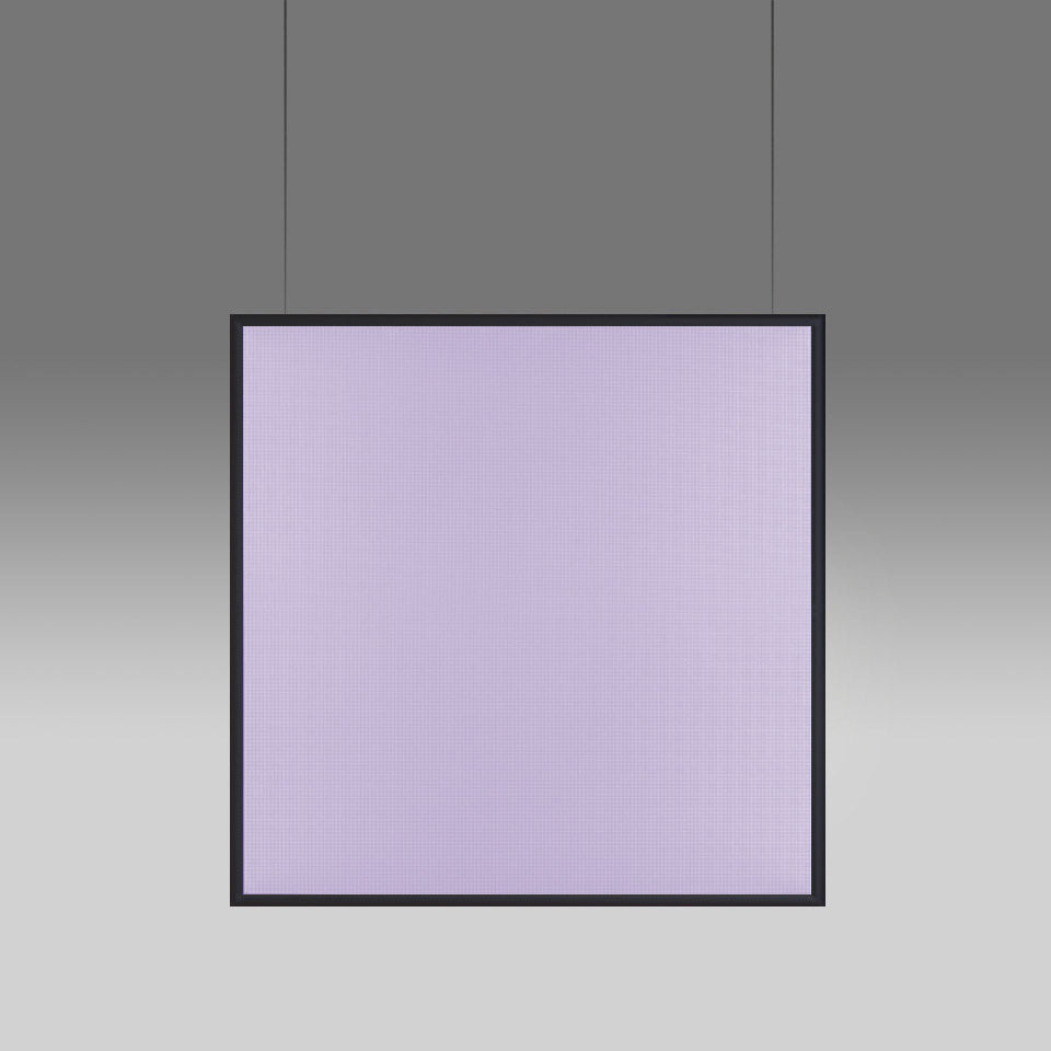 Artemide Discovery Space Pendelleuchte – quadratisch, App-steuerbar, Schwarz, Integralis