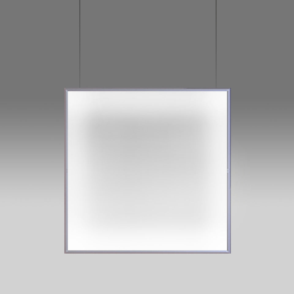 Artemide Discovery Space Pendelleuchte – quadratisch, Aluminium satiniert, für Leuchtmittel