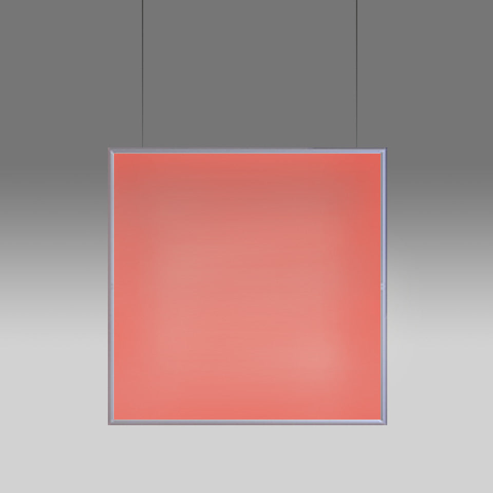 Artemide Discovery Space Pendelleuchte – quadratisch, Aluminium satiniert, RGBW