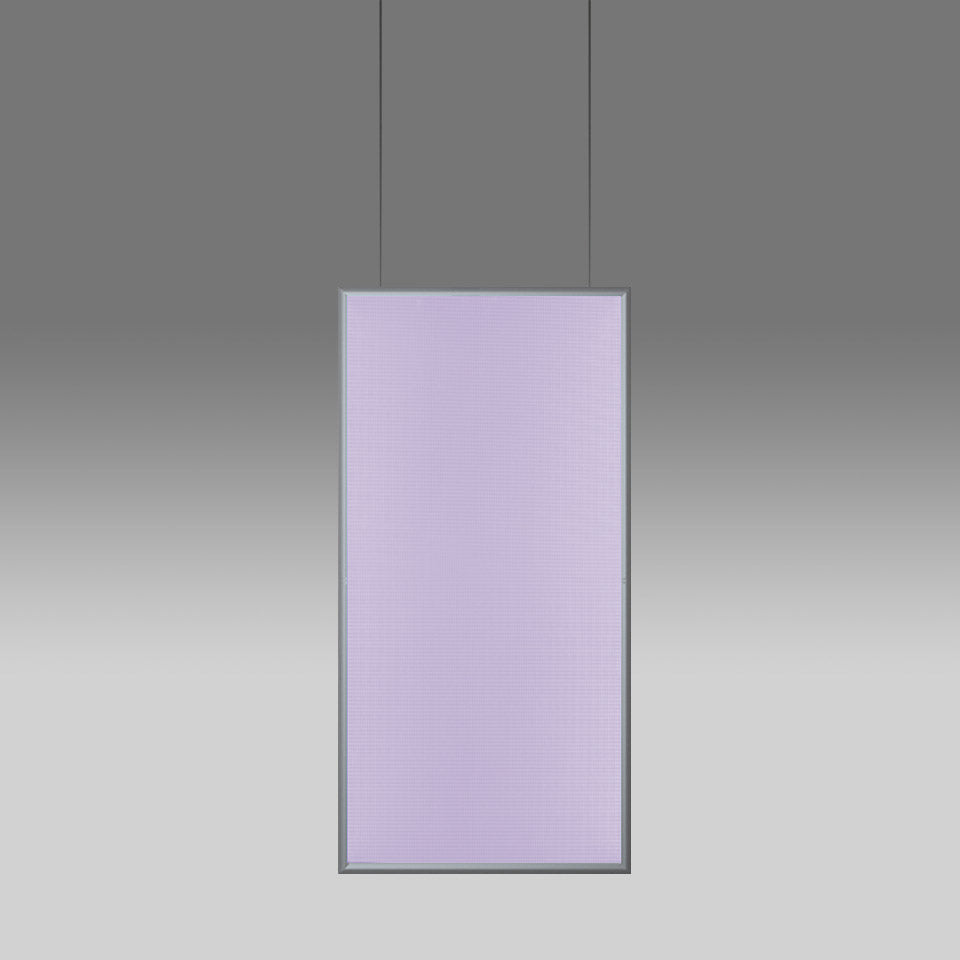 Artemide Discovery Space Pendelleuchte – rechteckig, App-steuerbar, Aluminium satiniert, Integralis