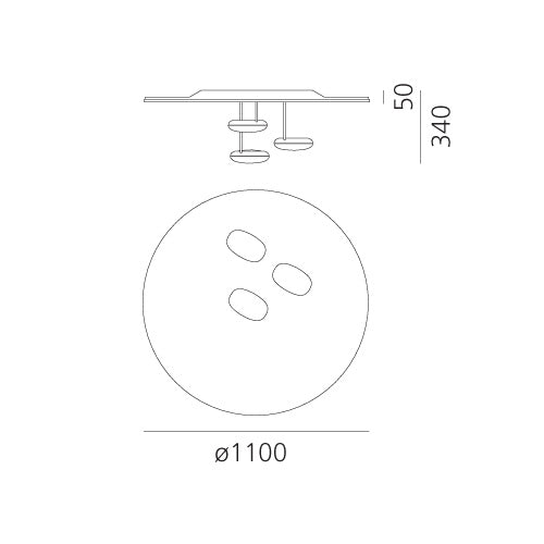 Artemide Droplet Deckenleuchte – Ansicht 1