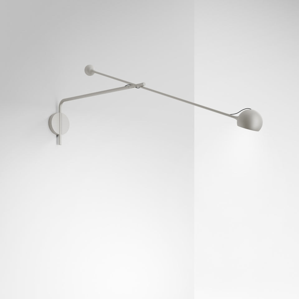Artemide Ixa Wandleuchte – Arm Wand – für Leuchtmittel, Weiß, Grau, Standard
