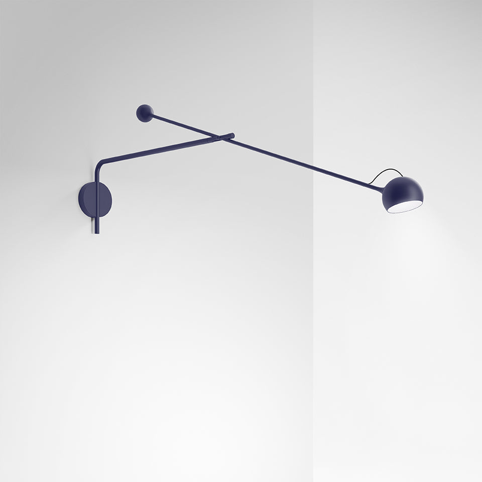 Artemide Ixa Wandleuchte – Arm Wand – für Leuchtmittel, Blau, Standard