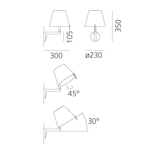 Artemide Melampo Wandleuchte – Ansicht 1