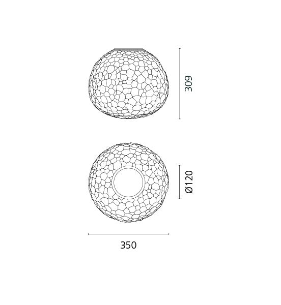 Artemide Meteorite Wand-/Deckenleuchte – Ansicht 2