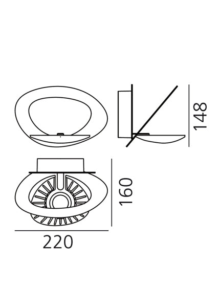 Artemide Pirce Wandleuchte – Ansicht 1