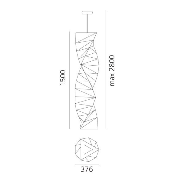 Artemide Tatsuno-Otoshigo Pendelleuchte – Ansicht 1