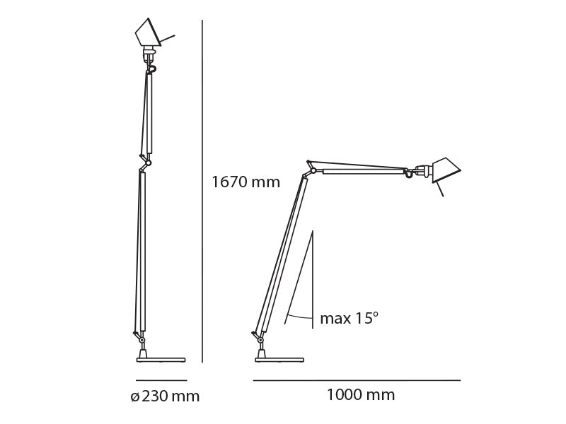 Artemide Tolomeo Stehleuchte – Ansicht 2