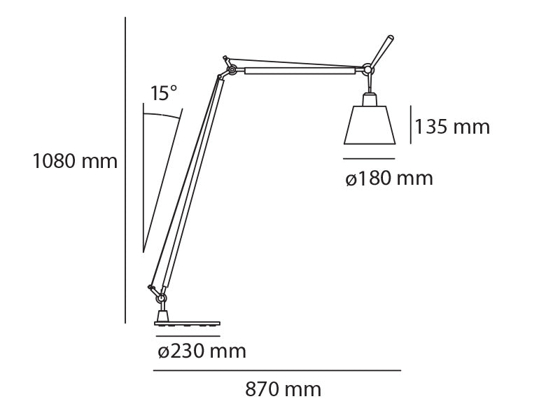 Artemide Tolomeo Basculante Leseleuchte – Ansicht 1